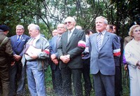 Zjazd partyzancki. Stoi tyem Bogdan Radkowski wierk, Soneczko, Agar, lusarz, Zbek, Kaletka